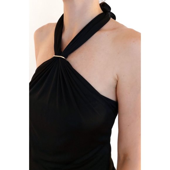 NEW VS Black Halter Party Top Y2K - Picture 3 of 6